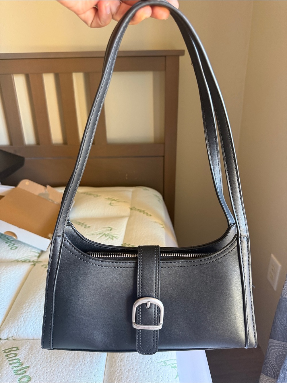 French Connection Faux Leather Shoulder Bag